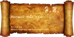 Hermel Márta névjegykártya